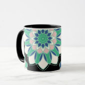 Minzblüten-Mandala-Tasse Tasse (Vorderseite Links)
