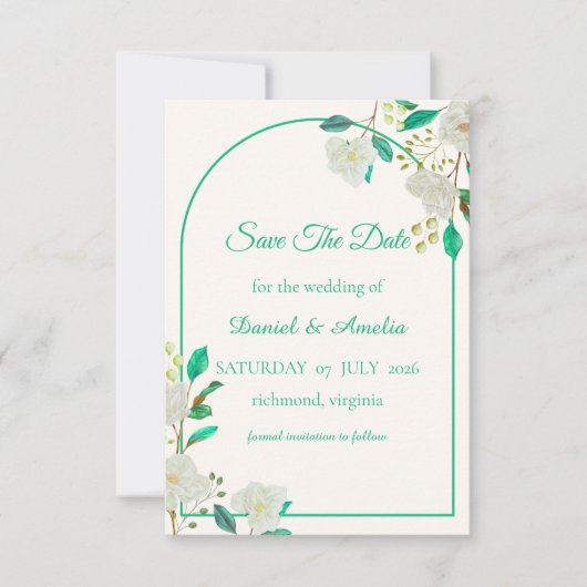 Minzbogen Save-the-Date-Karte Save The Date (Vorderseite)