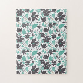 Minzbraun-Blume blüht Puzzle