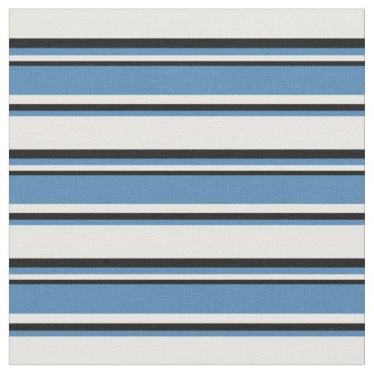 Minzcreme, Blau und Schwarz-Farblinien-Muster Stoff (Nahaufnahme)