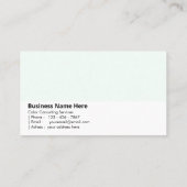 Minzcreme | "Sauber und scharf" Visitenkarte (Rückseite)