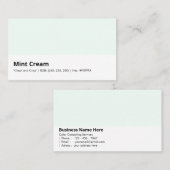 Minzcreme | "Sauber und scharf" Visitenkarte (Vorne/Hinten)