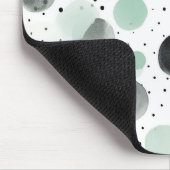 Minzcreme schwarze fantastische Punkte Mousepad (Ecke)