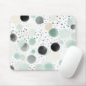 Minzcreme schwarze fantastische Punkte Mousepad (Mit Mouse)