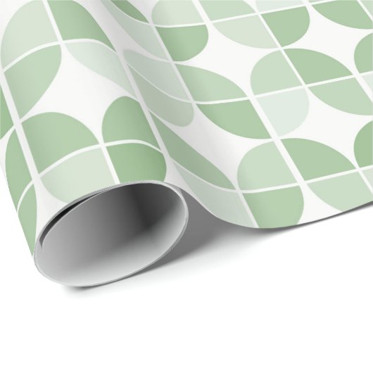 Minze Abstrakt Geschenkpapier (Rolleneckpunkt)