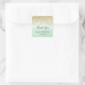 Minze and Gold Danke Stickers (Tasche)