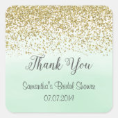 Minze and Gold Danke Stickers (Vorderseite)