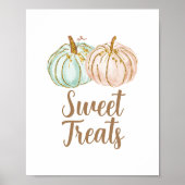 Minze and Peach Pumpkin Gold Sweet Leckereien Zeic Poster (Vorne)