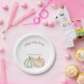 Minze and Peach Pumpkin Party Paper Teller (Party)