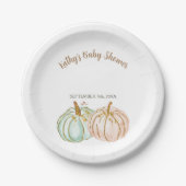 Minze and Peach Pumpkin Party Paper Teller (Vorderseite)