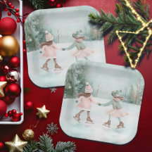 Minze and Pink Girls Skaten - Winterlandschaft
