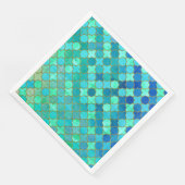 Minze Aqua Aquamarin Gold Oriental Marokkanisches Serviette (Ecke)