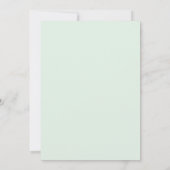 Minze Aqua Rose Hochzeit Einladung (Rückseite)