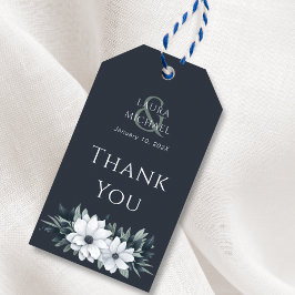 Minze Aquamarin Floral Vielen Dank Geschenkmarke Geschenkanhänger