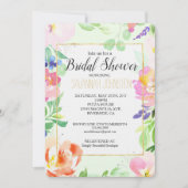 Minze Aquarellfarben Brautparty Einladung (Vorderseite)