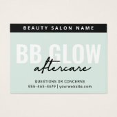 Minze BB glänzt nach Pflegeinstruktionskarte (Vorderseite)