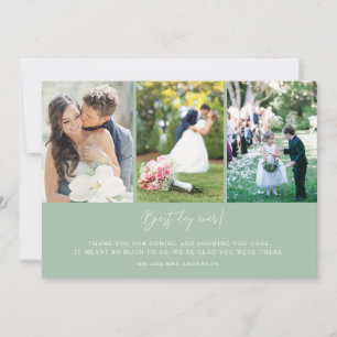 Minze Best Day je drei Foto Hochzeit Danke