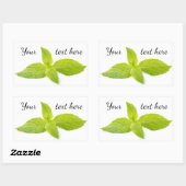 Minze Blätter Rechteckiger Aufkleber (Blatt)