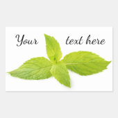 Minze Blätter Rechteckiger Aufkleber (Vorderseite)