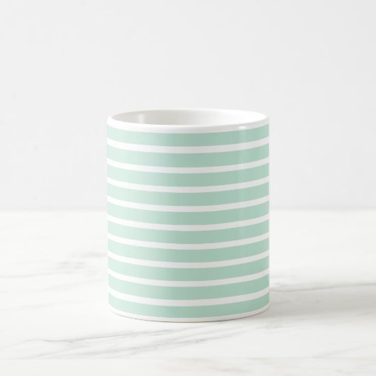 Minze blaue Streifen Muster Kaffeetasse (Mittel)