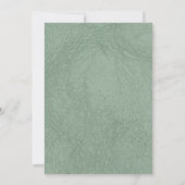 Minze & Blush Blume Neutrale Babydusche laden ein Einladung (Rückseite)