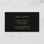 Minze Blütengoldrahmen Beruflich Visitenkarte (Rückseite)