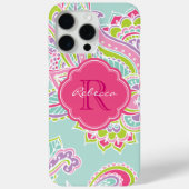 Minze Bohemisch Paisley Custom Monogram Case-Mate iPhone Hülle (Rückseite)