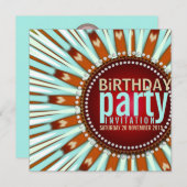 Minze Bohemisch Sunshine Blume Geburtstagsparty Einladung (Vorne/Hinten)