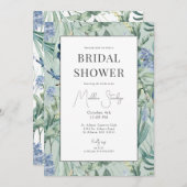 Minze Botanische Gartenanlage Brautparty Einladung (Vorne/Hinten)