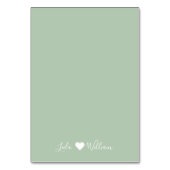 Minze Botanische Pastellkarte Tischnummer (Rückseite)