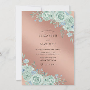 Minze Botanischer Akzent Hochzeit Einladung