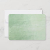 Minze Breeze Wasserfarbe UAWG RSVP Karte (Rückseite)