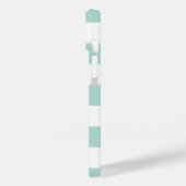 Minze breite Streifen Case-Mate iPhone Hülle (Rückseite / Links)