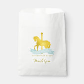 Minze Carousel Pferde Geburtstagsparty Geschenktütchen (Vorderseite)