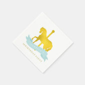 Minze Carousel Pferde Geburtstagsparty Serviette (Ecke)