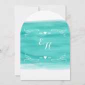 Minze Chalkboard Elemente Die Hochzeit schneiden Einladung (Rückseite)