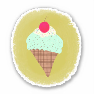 Minze Chocolate Chip Cone Sticker