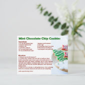 Minze Chocolate Chip Cookie Postkarte (Stehend Vorderseite)