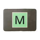 Minze Chocolate Chip Monogramm Badematte (Vorderseite)