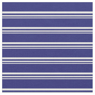 Minze Cream und Midnight Blue Colored Pattern Stoff