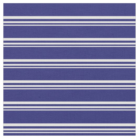 Minze Cream und Midnight Blue Lined Muster Stoff (Nahaufnahme)