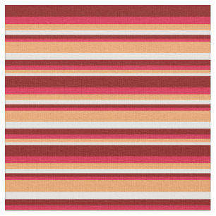 Minze Creme, Brown, Crimson & Maroon Lines Stoff