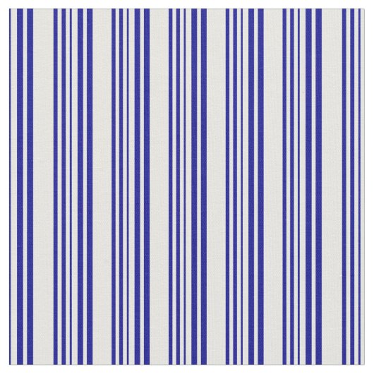 Minze Creme & Dark Blue Lines/Stripes Muster Stoff (Nahaufnahme)