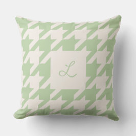 Minze Creme Mit Monogramm Throw Kissen