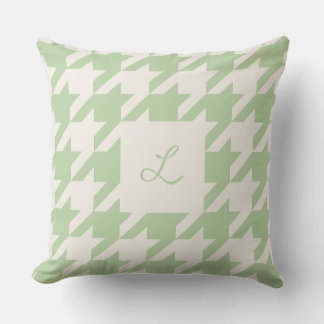 Minze Creme Mit Monogramm Throw Kissen