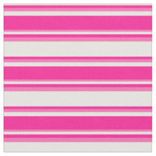 Minze Creme, tiefrosa und heiße rosa Linien Stoff
