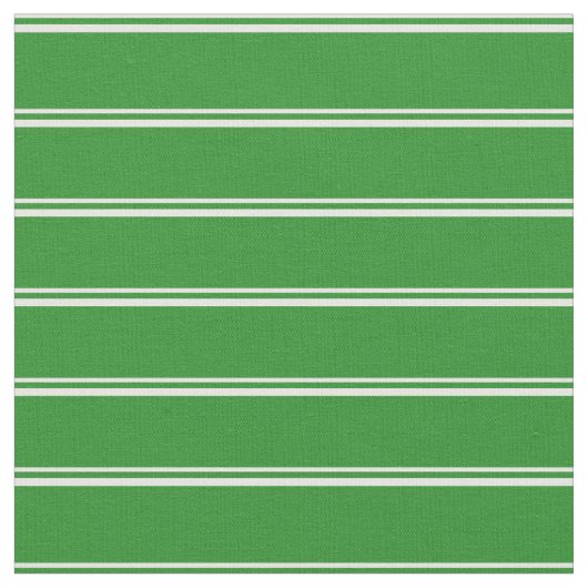 Minze Creme und waldgrüne Streifen Stoff (Nahaufnahme)