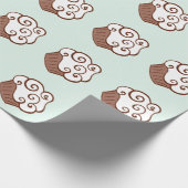 Minze Cupcake Wrapping Paper Geschenkpapier (Ecke)