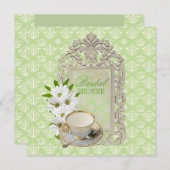 Minze daisy Brautparty Tee Party Einladung (Vorne/Hinten)