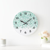 Minze Dazzle Konfetti Große Wanduhr (Zuhause)